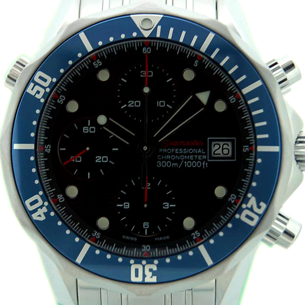 オメガ　OMEGA　シーマスタークロノグラフ　2225.80　ブルー　SS　41mm　新品