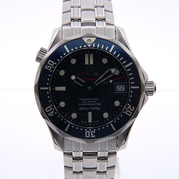 オメガ　OMEGA　シーマスター　コーアクシャル　2222.80　300m防水　自動巻　ボーイズ　ブルー　新品