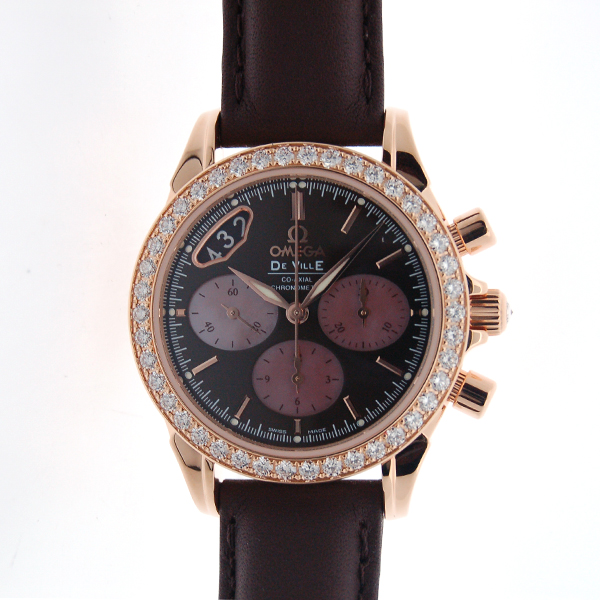 オメガ　OMEGA　デビル コーアクシャル　クロノグラフ　 4677.60.37　ダイヤベゼル　RG金無垢　35mm　新品大特価