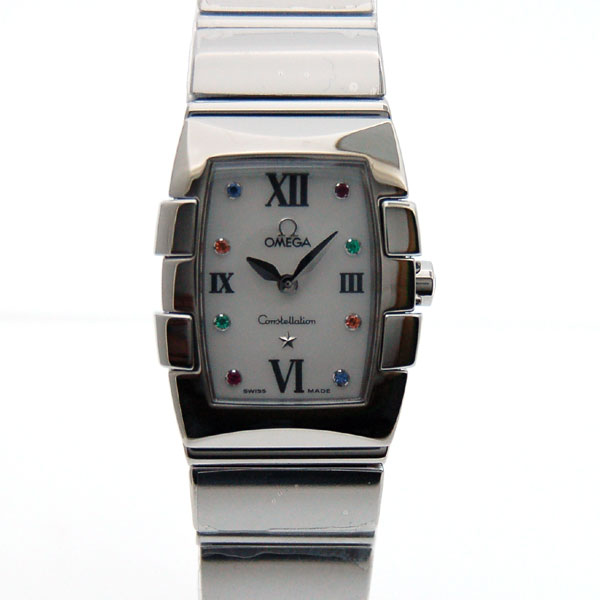 オメガ　OMEGA　コンステレーション　クアドレラ　ミニ　1584.79　レディース　SS　ホワイトシェル　カラーストーン　新品