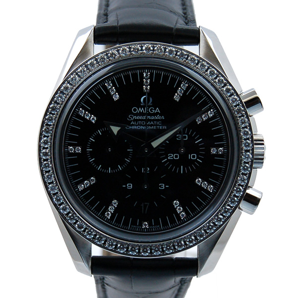 オメガ　OMEGA　スピードマスター　ブロードアロー　ベゼルダイヤ　3855.55.11　新品