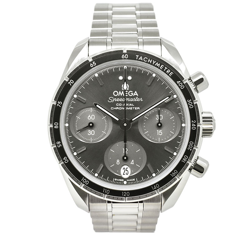 オメガ　OMEGA　スピードマスター 38　コーアクシャル 　324.30.38.50.06.001　SS　38mm　グレー　新品