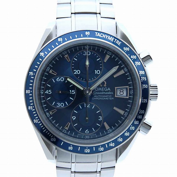 オメガ　OMEGA　スピードマスターデイト　3212.80　ブルー　自動巻　SS　新品
