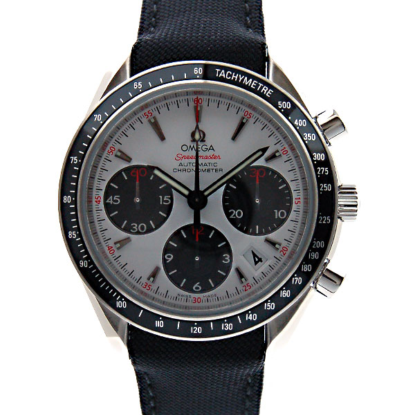 オメガ　OMEGA　スピードマスターオートマティックデイト　323.32.40.40.04.001　ホワイト×ブラック　SS　40mm　ベルト　新品