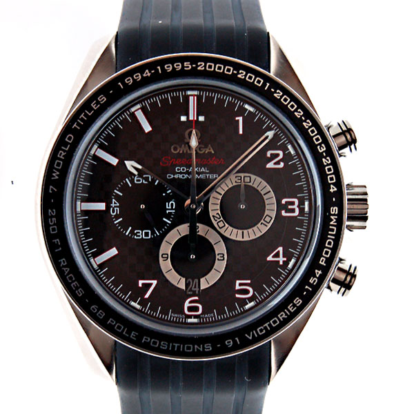 オメガ　OMEGA　スピードマスターシューマッハ　レジェンドコレクション　321.32.44.50.01.001　コーアクシャル　SS　ブラック　新品