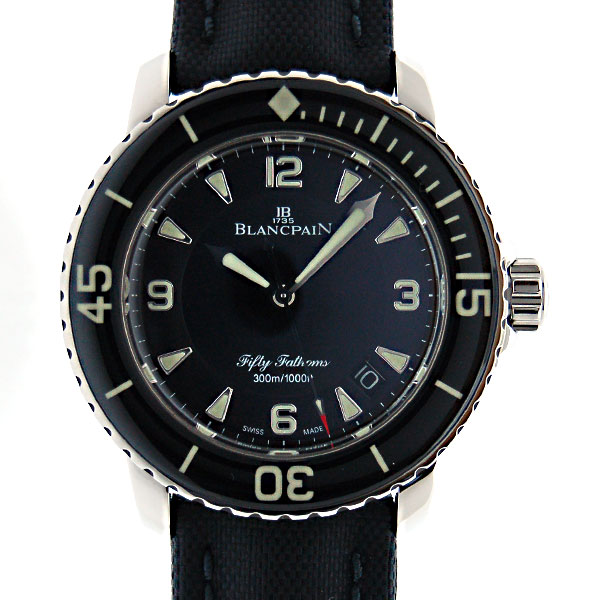 ブランパン　BLANCPAIN　フィフティファゾムス　5015.1130.52　SS　45mm　ブラック　新品