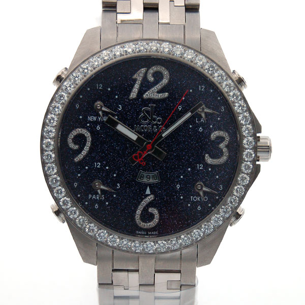 ジェイコブ　JACOB&Co　ファイブタイムゾーン　JC-82BD　ベゼルダイヤ　47mm　72本限定　新品