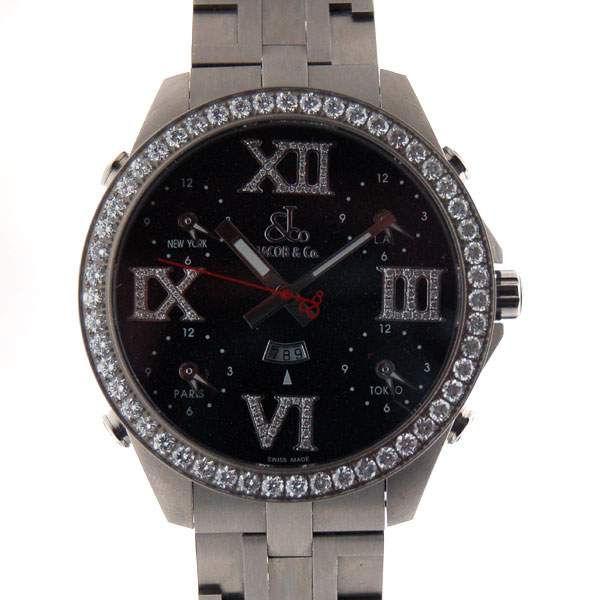 ジェイコブ　JACOB&Co　ファイブタイムゾーン　JC-82RD　ベゼルダイヤ　47mm　72本限定　新品
