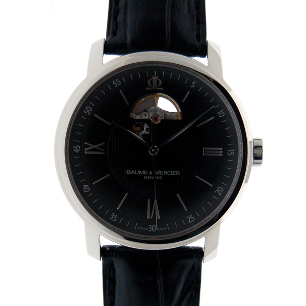 ボーム＆メルシェ　BAUME&MERCIER　クラシマ　MOA8689　SS　ブラック　革　新品