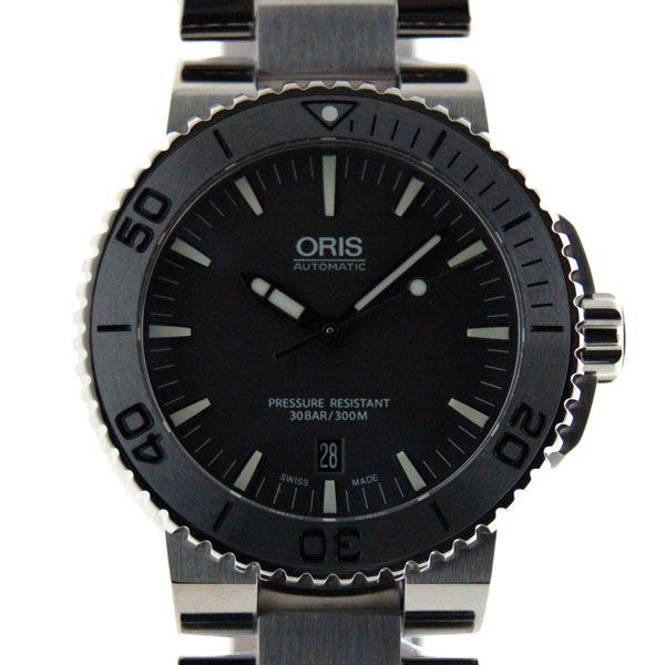 オリス　ORIS　アクイス　デイト　733 7653 4153M　SS　グレー　新品