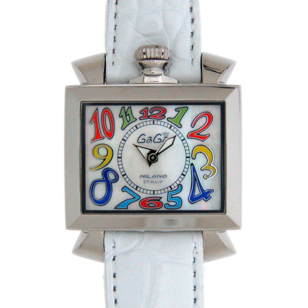 ガガミラノ　GAGA MILANO　ナポレオーネ　6030.1　マルチカラー　40mm　ホワイト　クォーツ　新品