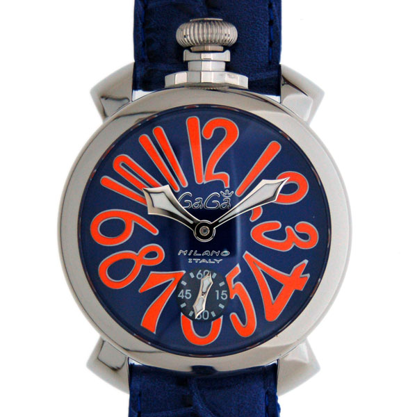ガガミラノ　GAGA MILANO　マニュアル　48mm　5010.08S　SS　ブルー　手巻き　新品