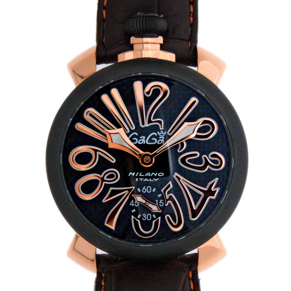 ガガミラノ　GAGA MILANO　マニュアル　48mm　5014.01S　PVD　ブラック　手巻き　新品
