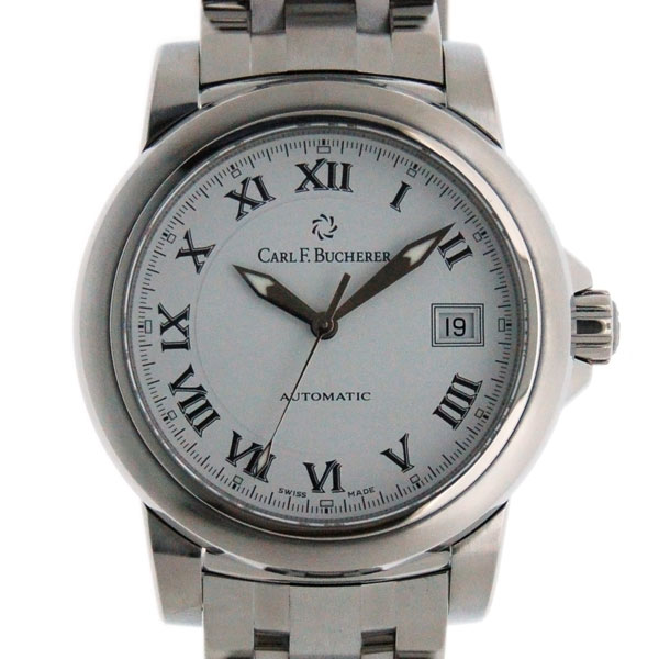 カールF.ブヘラ　CARL F.BUCHERER　パトラビ オートデイト  00.10617.08.21.21　SS　38mm　自動巻　新品