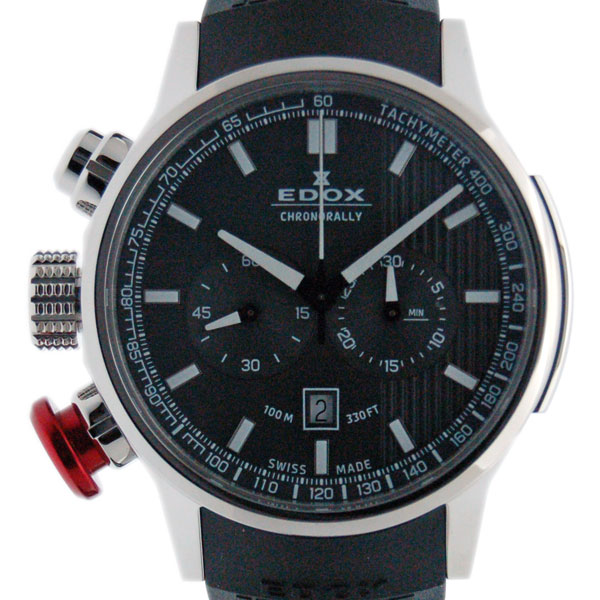 エドックス　EDOX　クロノラリー　10302-3-GIN　45mm　SS　ブラック　クォーツ　新品