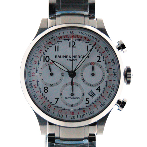 ボーム＆メルシェ　BAUME&MERCIER　ケープランド　クロノグラフ　MOA10061　シルバー　新品