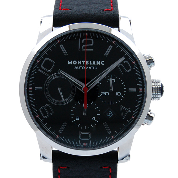 モンブラン　MONTBLANC　タイムウォーカー　クロノグラフ　109345　43mm　メンズ　革ベルト　自動巻　ブラック　SS　新品