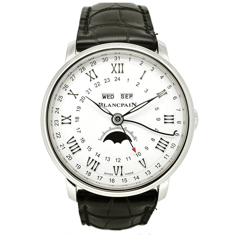 ブランパン　BLANCPAIN　ヴィルレ コンプリート カレンダー GMT　6676-1127-55B　40mm　ホワイト　自動巻き　新品