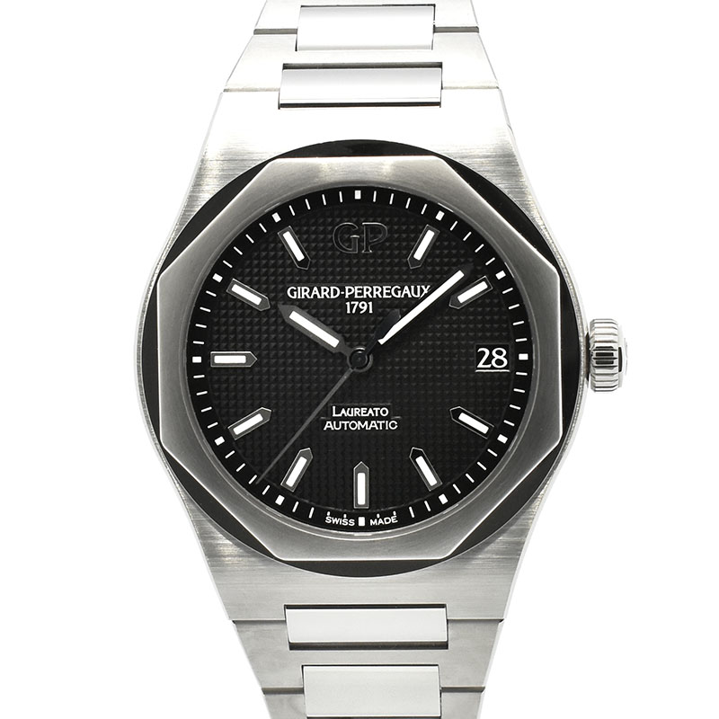 ジラール・ペルゴ　GIRARD-PERREGAUX　ロレアート　81010-11-634-11A　ブラック　42mm　新品