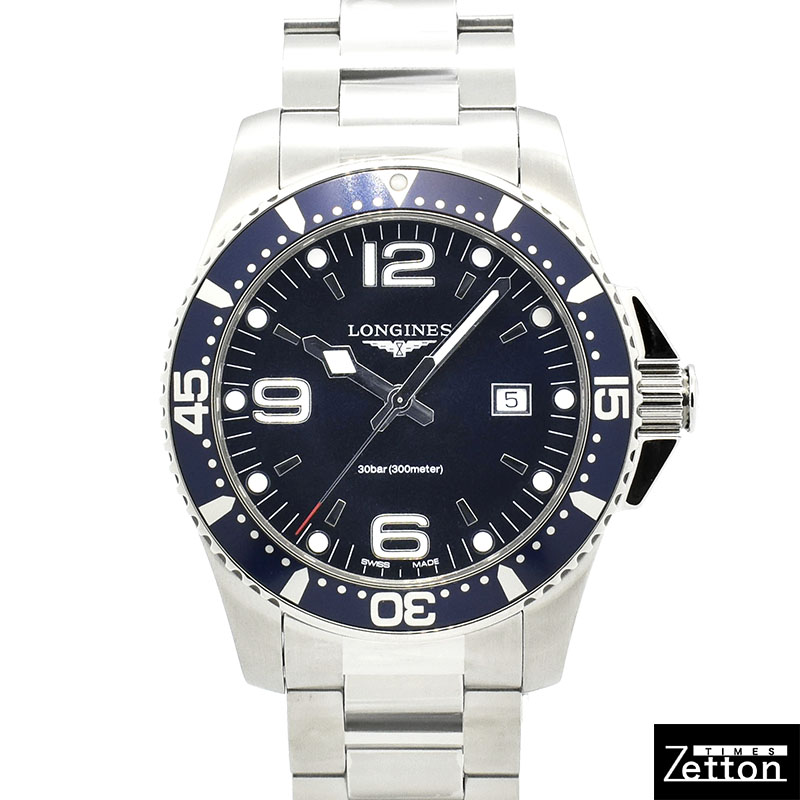 ロンジン　LONGINES　ハイドロコンクエスト　L3.840.4.96.6　ブルー　44mm　クォーツ　新品