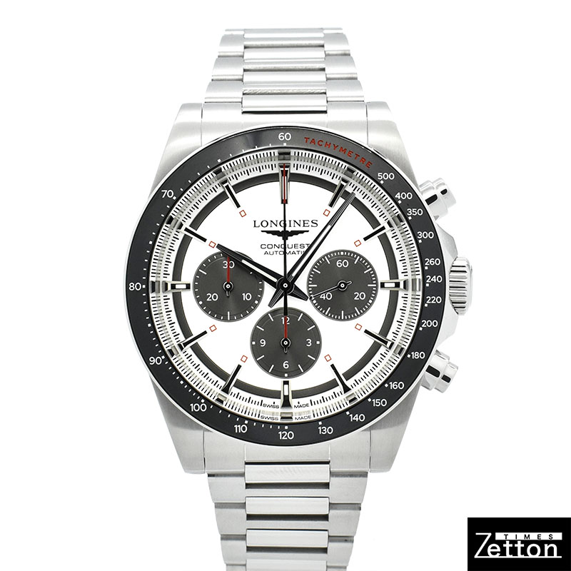 ロンジン　LONGINES　コンクエスト クロノグラフ　l3.835.4.72.6　42mm　シルバー　新品