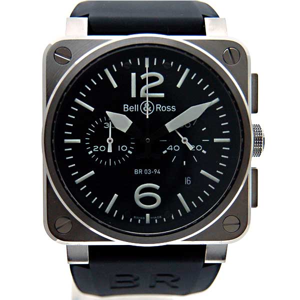 ベル＆ロス　BELL＆ROSS　BR03-94　クロノグラフ　SS　42mm　黒文字盤　新品