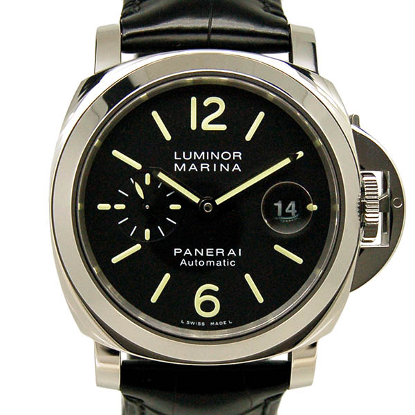 パネライ　PANERAI　ルミノールマリーナ　44mm　PAM00104　自動巻　SS　ブラック　革　新品