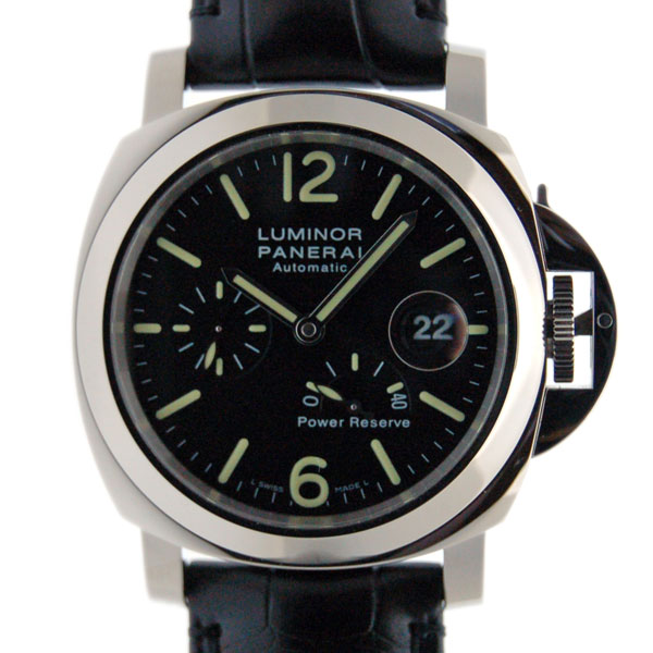 パネライ　PANERAI　ルミノールパワーリザーブ　44mm　PAM00090　自動巻　SS　ブラック　革ベルト　新品