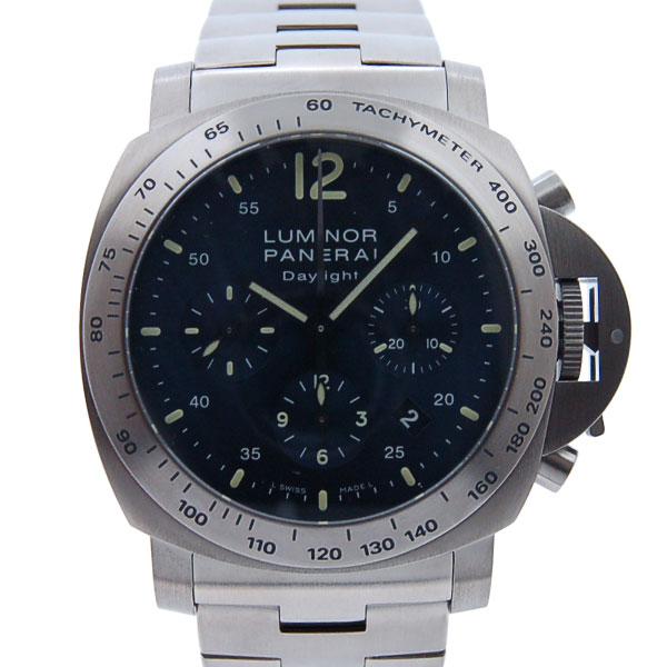 パネライ　PANERAI　ルミノールクロノデイライト　PAM00327　44mm　青文字盤　チタンブレス　新品