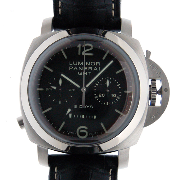 パネライ　PANERAI　ルミノール１９５０　８デイズクロノ　モノプルサンテＧＭＴ PAM00275　SS　44mm　革　手巻き　新品
