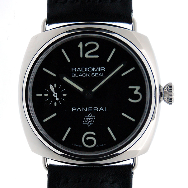 パネライ　PANERAI　ラジオミール　ブラックシール　LOGO　PAM00380　45mm　手巻き　100ｍ防水　革ベルト　新品