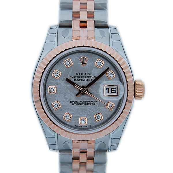 ロレックス　ROLEX　デイトジャスト　メテオライト　179171G　自動巻　レディース　K18PG　10Pダイヤ　新品