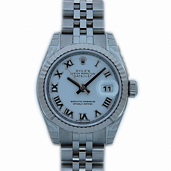 ロレックス　ROLEX　デイトジャスト　Ref.179174　レディース　ホワイトローマ　SS×WG　自動巻　新品