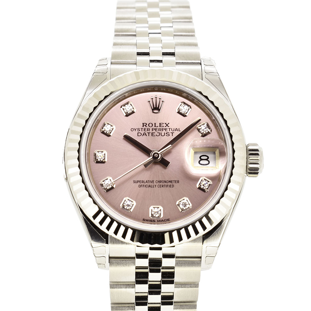 ロレックス　ROLEX　レディ デイトジャスト 28　279174G　ピンク　10Pダイヤ　SS×WG　新品
