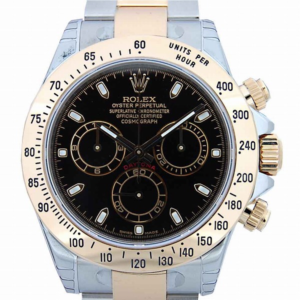 ロレックス　ROLEX　デイトナ　Ref.116523　K18コンビ　ブラック　自動巻　 ニューバックル　新品