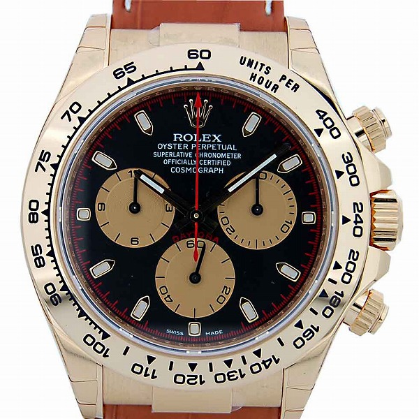 ロレックス　ROLEX　デイトナ　Ref.116518　K18YG　金無垢　黒×金目玉×赤針　自動巻　新品