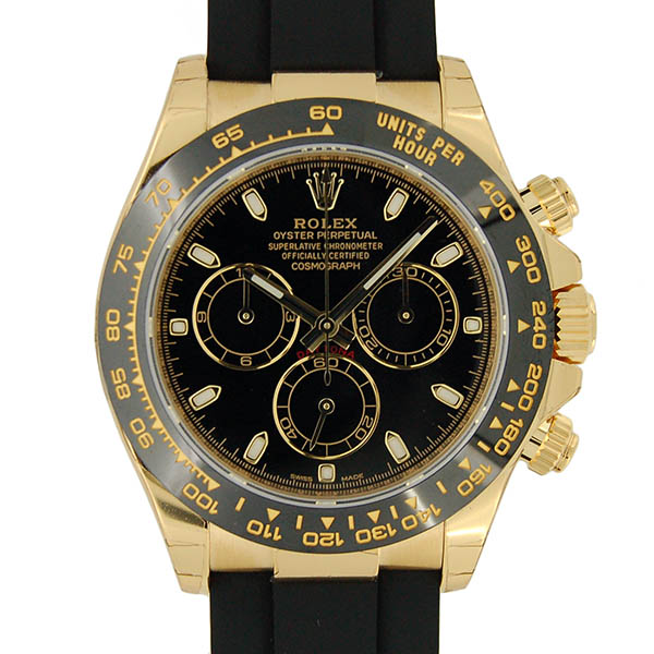 ロレックス　ROLEX　デイトナ　116518LN　18Kイエローゴールド　ブラック　ラバーベルト　新品