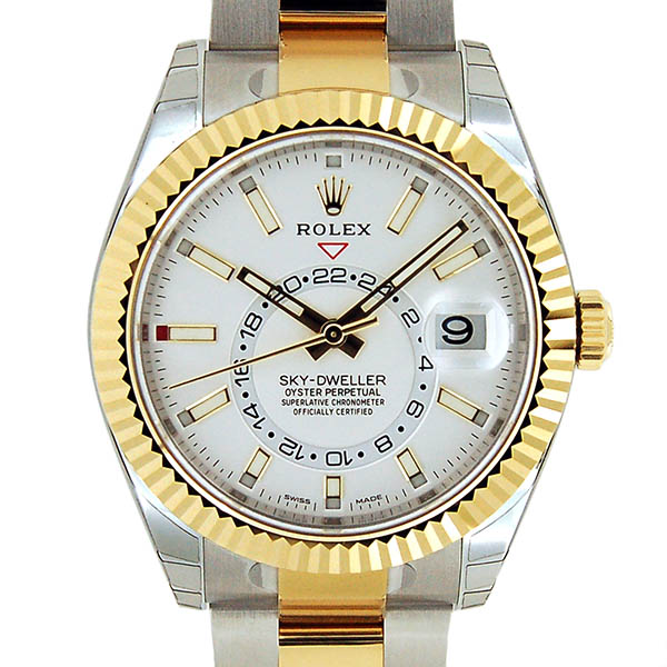 ロレックス　ROLEX　スカイドゥエラー　326933　SS×YG　ホワイト　42mm　新品
