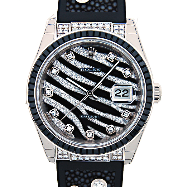 ロレックス　ROLEX　デイトジャスト　Ref.116199　ゼブラ　18KWG　新品　レアモデル