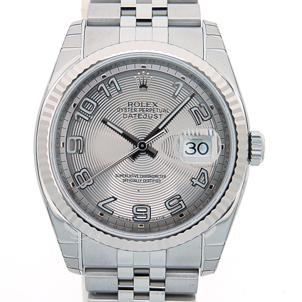 ロレックス　ROLEX　デイトジャスト　Ref.116234　シルバーコンセントリック文字盤　SS×WG　新品