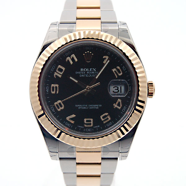 ロレックス　ROLEX　デイトジャスト2　Ref.116333　ブラックアラビア文字盤　41mm　SS×YG　新品