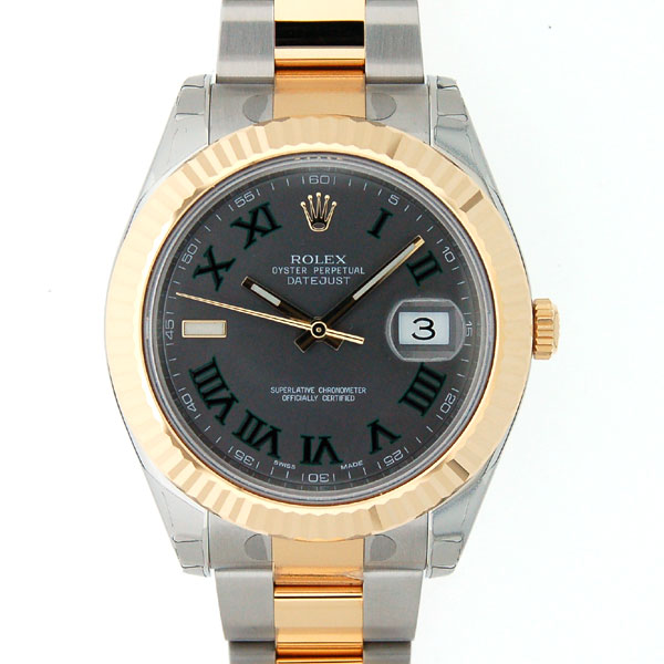 ロレックス　ROLEX　デイトジャスト2　Ref.116333　グリーンローマ文字盤　41mm　SS×YG　新品