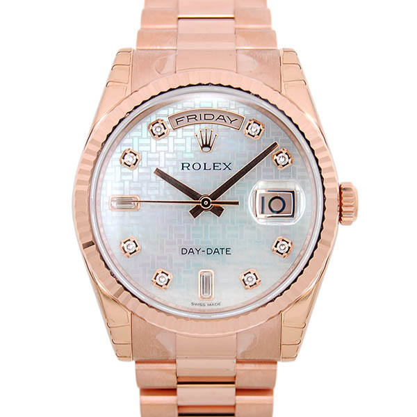 ロレックス　ROLEX　デイデイト　オックスフォードモチーフ　118235FNG　エバーローズゴールド　新品