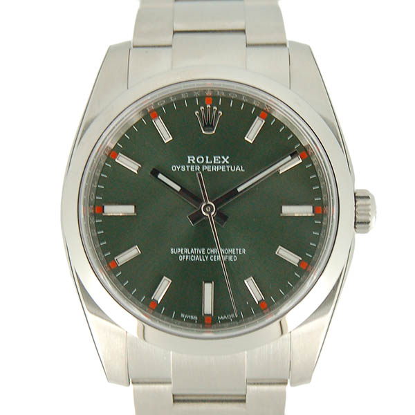 ロレックス　ROLEX　オイスターパーペチュアル　Ref.114200　オリーブグリーン　新品