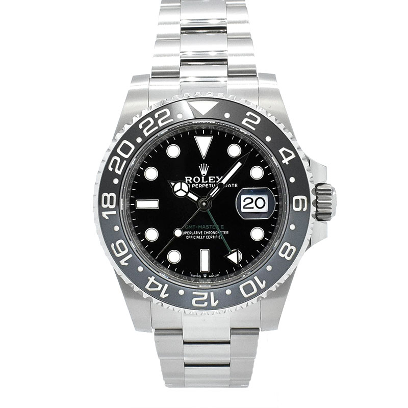 ロレックス　ROLEX　GMTマスター2　Ref.126710GRNR　ブラック/グレーベゼル　SS　40mm　新品
