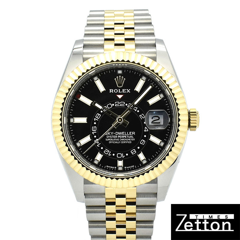 ロレックス　ROLEX　スカイドゥエラー　Ref.336933　SS/18KYG　ブラック　42mm　新品
