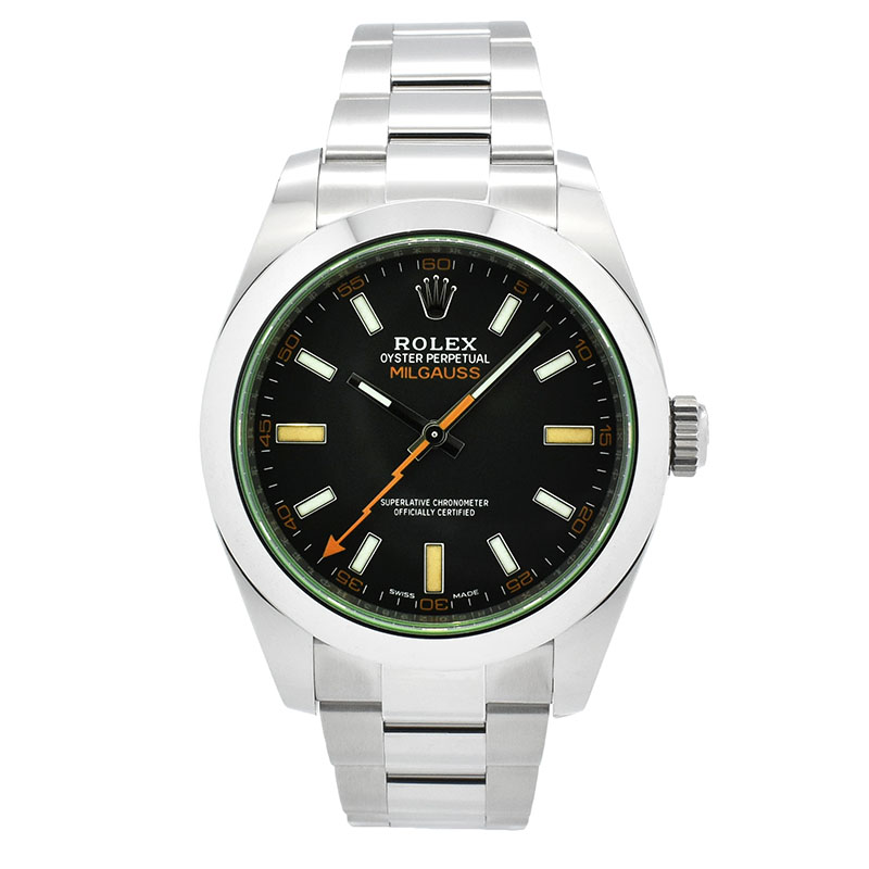 ロレックス　ROLEX　ミルガウス　Ref.116400GV　黒文字盤　グリーンガラス　新品