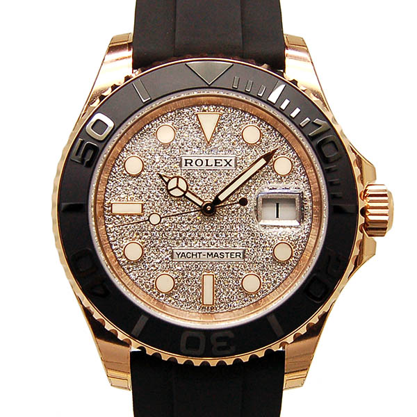 ロレックス　ROLEX　ヨットマスター40 パヴェダイヤ　Ref.116655　エバーローズゴールド　ラバー　新品