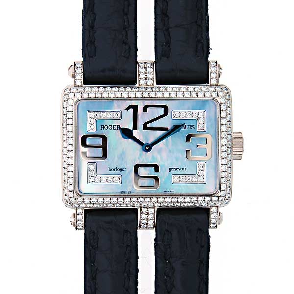 ロジェ・デュブイ　ROGER DUBUIS　トゥーマッチ　T22　18KWG(ホワイトゴールド)　ダイヤ巻き　シェル文字盤