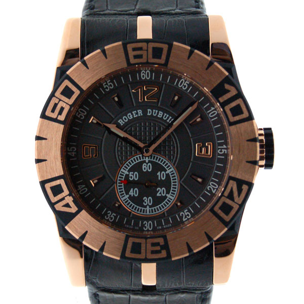 ロジェ・デュブイ　ROGER DUBUIS　ニューイージーダイバー　SED46 14 51 00/08A10/A　ローズゴールド　革ベルト　新品